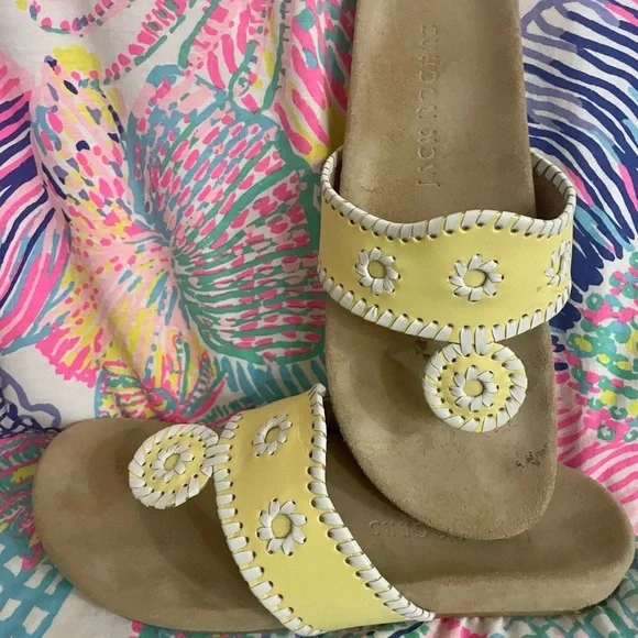 Jack Rogers Shoes Comfort Jacks Butter Size 8 2 Leathersuede